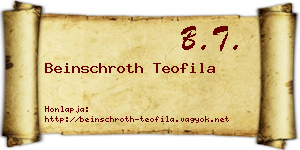 Beinschroth Teofila névjegykártya